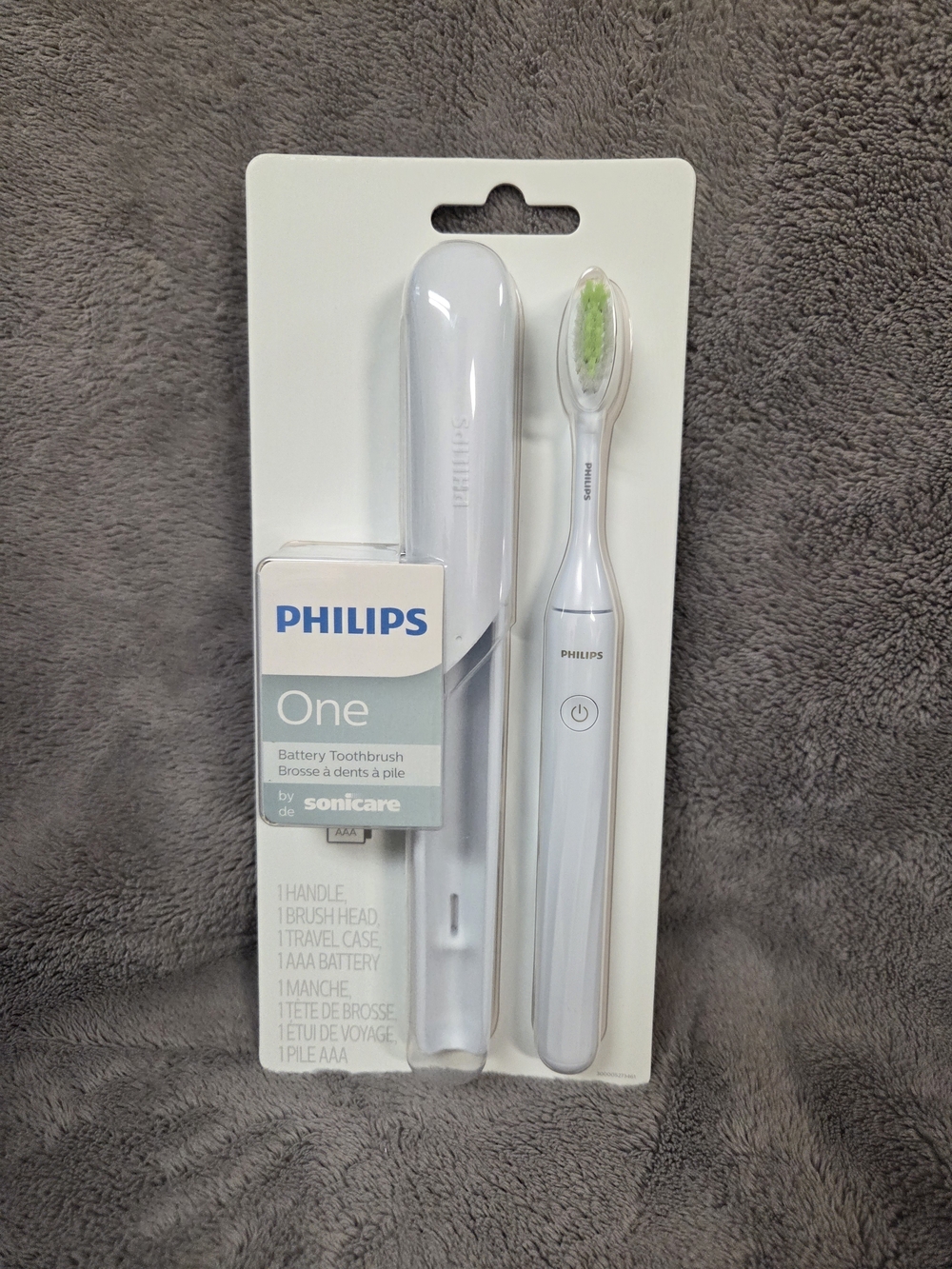 Philips White Electric Toothbrush with Green Brush Head